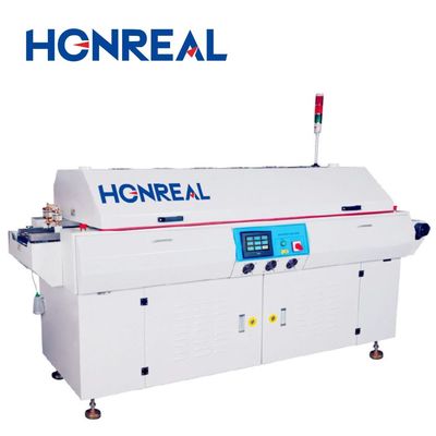 دستگاه لحیم‌کاری مجدد SMT با 6 ناحیه و کنترل PLC صفحه لمسی