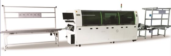 380 ولت 60 هرتز SMT مینی اتوماتیک دو موج PCB از طریق سوراخ دقیق موج جوش ماشین سرب آزاد با کنترل صفحه نمایش لمسی PLC